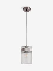 Lipsy Silver Ridge Glass Pendant Light - Image 5 of 5