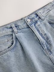 Mid Blue Barrel Fit EDIT Pleated Jeans - Image 13 of 15