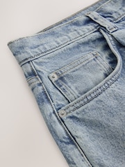Mid Blue Barrel Fit EDIT Pleated Jeans - Image 14 of 15
