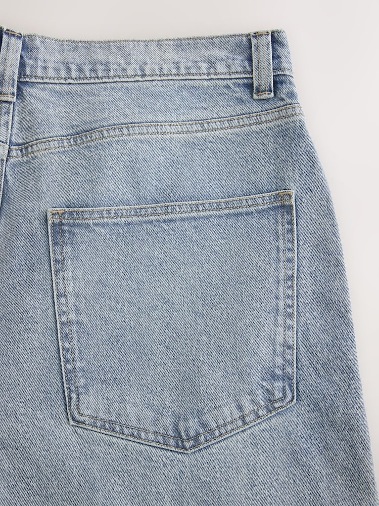 Mid Blue Barrel Fit EDIT Pleated Jeans - Image 15 of 15