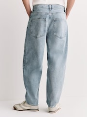 Mid Blue Barrel Fit EDIT Pleated Jeans - Image 5 of 15