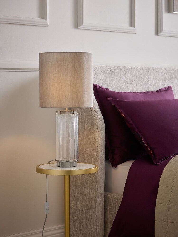 Lipsy Silver Ridge Glass Table Lamp - Image 1 of 4