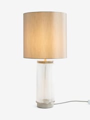 Lipsy Silver Ridge Glass Table Lamp - Image 4 of 4