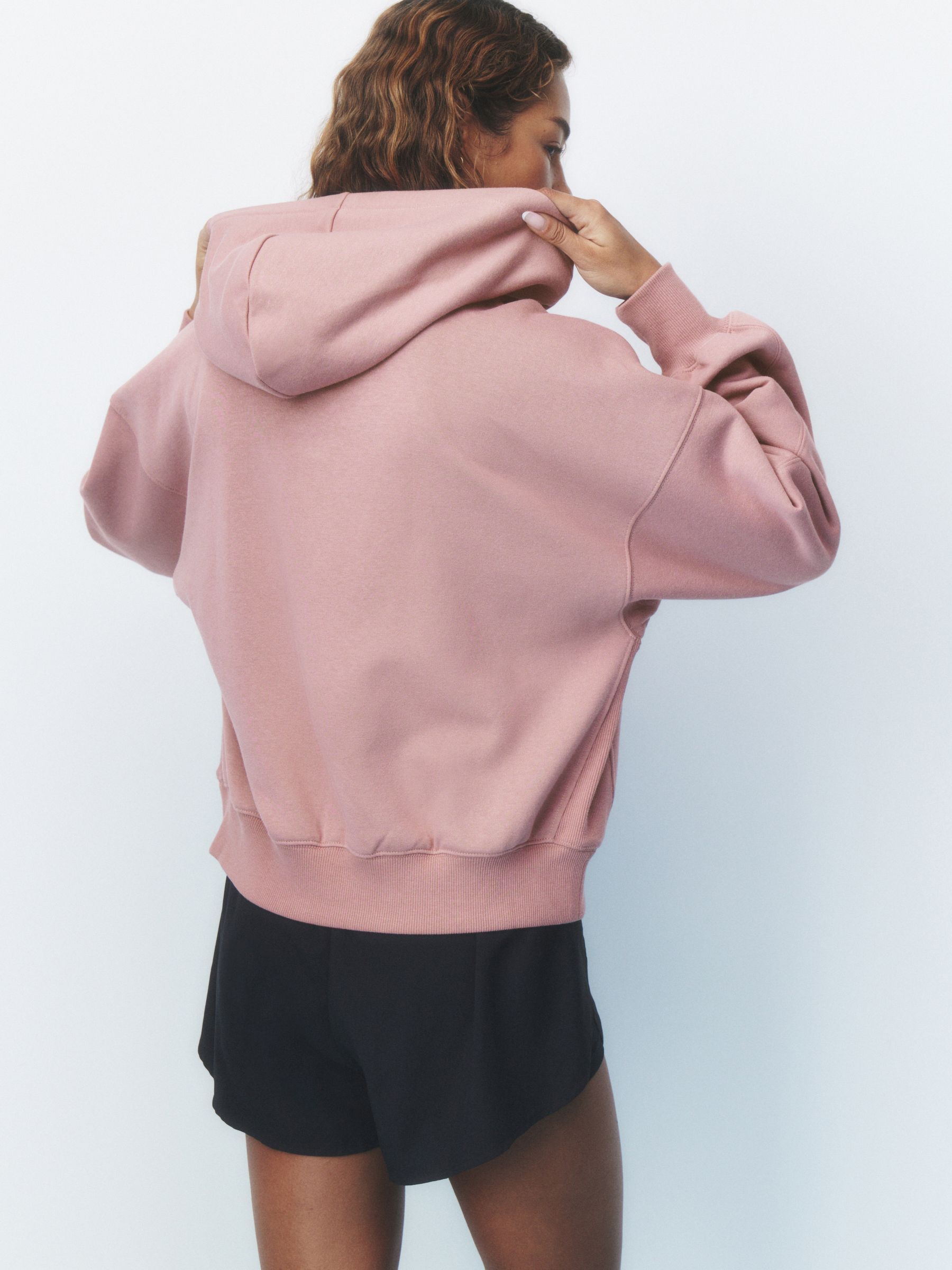 【1624】アナイ　タックスムースプルオーバー　くすみピンク　38 Buy self. Mauve Hooded Zip Through Jacket from Next USA