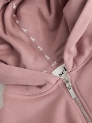 self. Mauve Hooded Zip Through Jacket - Image 7 of 9