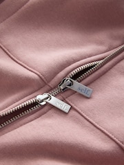 self. Mauve Hooded Zip Through Jacket - Image 8 of 9