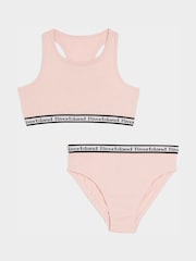 River Island Pink Crop Top & Brief Set - Image 1 of 3