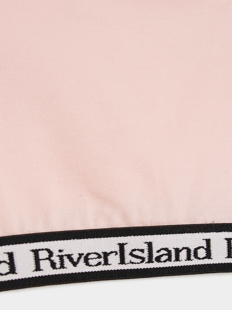 River Island Pink Crop Top & Brief Set - Image 3 of 3 River Island Pink Crop Top & Brief Set - Image 3 of 3