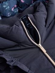 Laura Ashley Navy Frill Lace Padded Coat - Image 10 of 13
