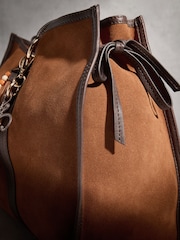 Tan Brown N.Premium Oversized Suede Shoulder Bag - Image 9 of 9