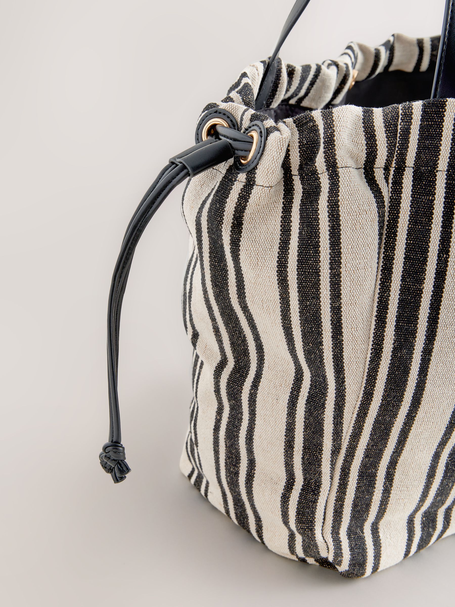 Buy Black/White Drawstring Stripe Shoulder Bag from Next Kenya