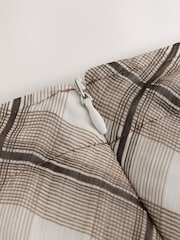 Neutral/Brown Check Godet Midi Skirt - Image 7 of 8