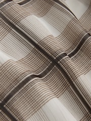 Neutral/Brown Check Godet Midi Skirt - Image 8 of 8