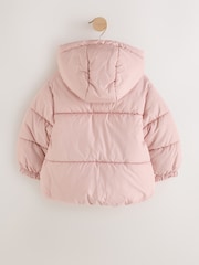 Light Pink 3D Flowers Shower Resistant Padded Coat (3mths-7yrs) - Image 7 of 9