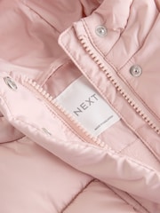 Light Pink 3D Flowers Shower Resistant Padded Coat (3mths-7yrs) - Image 8 of 9