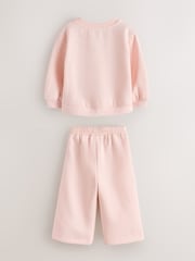 Baker by Ted Baker Pink Lace Trim Sweat Top & Joggers Set 2 Piece - Image 6 of 11