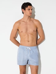 Sart blå - Reiss Breeze Piped Drawstring Swim Shorts - Billede 1 af 7