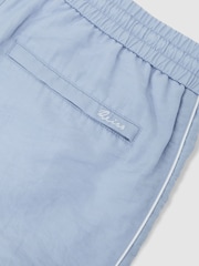 Sart blå - Reiss Breeze Piped Drawstring Swim Shorts - Billede 7 af 7