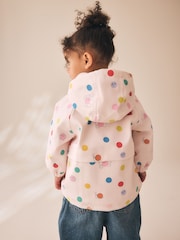 Cream Polka Dot Waterproof Printed Jacket (12mths-7yrs) - Image 3 of 4