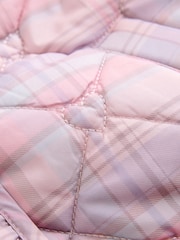 Pink Check Shower Resistant Frill Collar Quilted Jacket (3mths-7yrs) - Image 9 of 9