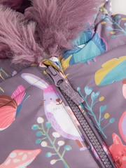 Purple Woodland Animal - Bedruckter, spritzwasserfester Schneeanzug (3M.–7J.) - Bild 7 von 8