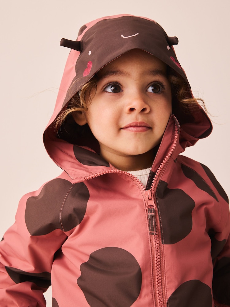 Red Ladybird Waterproof Printed Puddlesuit (3mths-7yrs) (3mths-7yrs) - Image 4 of 4 Red Ladybird Waterproof Printed Puddlesuit (3mths-7yrs) (3mths-7yrs) - Image 4 of 4