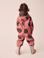 Red Ladybug Waterproof Printed Puddlesuit (3mths-7yrs) - Image 5 of 10