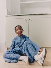 Blue Cable Cardigan & Trousers Set (3-16yrs) - Image 5 of 6