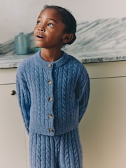 Blue Cable Cardigan & Trousers Set (3-16yrs) - Image 6 of 6