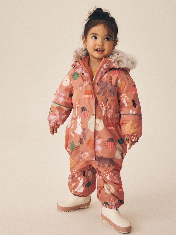 Orange Characters Waterproof Printed Snowsuit (3mths-7yrs) - Image 1 of 10 Orange Characters Waterproof Printed Snowsuit (3mths-7yrs) - Image 1 of 10