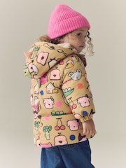 Character Print Shower Resistant Padded Coat with Hood Spikes (3mths-7yrs) - Image 4 of 15