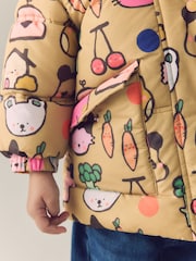 Character Print Shower Resistant Padded Coat with Hood Spikes (3mths-7yrs) - Image 6 of 15