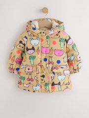 Character Print Shower Resistant Padded Coat with Hood Spikes (3mths-7yrs) - Image 7 of 15