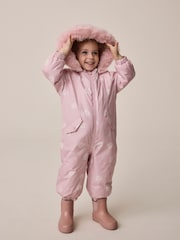 Pink Floral Waterproof Printed Snowsuit (3mths-7yrs) - Image 2 of 9