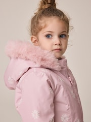 Pink Floral Waterproof Printed Snowsuit (3mths-7yrs) - Image 4 of 9