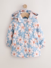 Blue Flowers Shower Resistant Padded Coat (3mths-7yrs) - Image 1 of 5