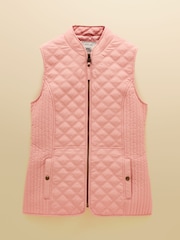 Joules Minx Pink Showerproof Diamond Quilted Gilet - Image 11 of 11