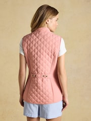 Joules Minx Pink Showerproof Diamond Quilted Gilet - Image 2 of 10