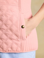 Joules Minx Pink Showerproof Diamond Quilted Gilet - Image 4 of 10