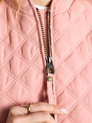 Joules Minx Pink Showerproof Diamond Quilted Gilet - Image 5 of 10