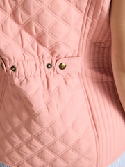 Joules Minx Pink Showerproof Diamond Quilted Gilet - Image 8 of 10