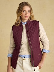 Joules Minx Port Showerproof Diamond Quilted Gilet - Image 1 of 7