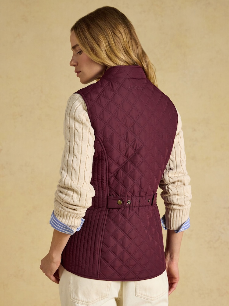 Joules Minx Port Showerproof Diamond Quilted Gilet - Image 2 of 7 Joules Minx Port Showerproof Diamond Quilted Gilet - Image 2 of 7