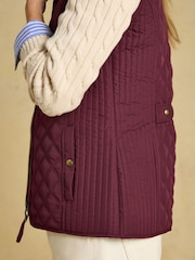 Joules Minx Port Showerproof Diamond Quilted Gilet - Image 3 of 7