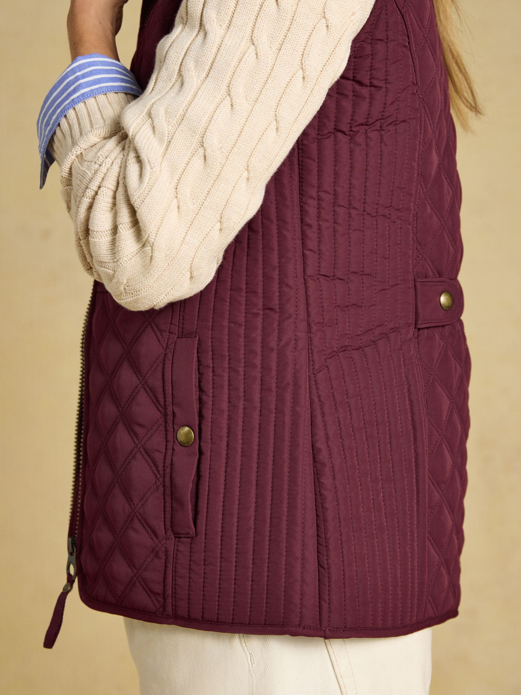 トップス Pearl ribbon chain quilting gilet Buy Joules Minx Port Showerproof Diamond Quilted Gilet from the