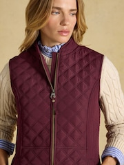 Joules Minx Port Showerproof Diamond Quilted Gilet - Image 4 of 7