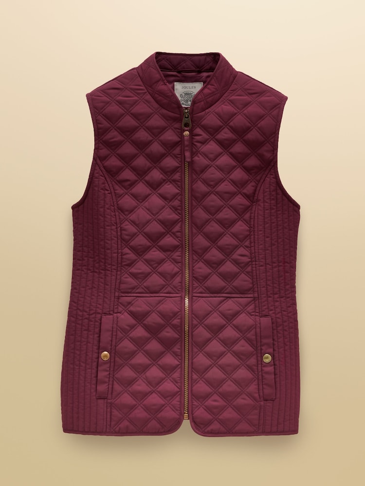 Joules Minx Port Showerproof Diamond Quilted Gilet - Image 7 of 7 Joules Minx Port Showerproof Diamond Quilted Gilet - Image 7 of 7