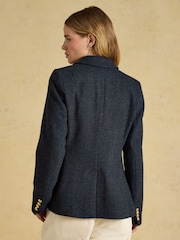 Joules Canterley Navy Herringbone Tweed Blazer - Image 2 of 10