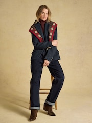 Joules Canterley Navy Herringbone Tweed Blazer - Image 4 of 10