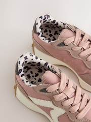 Pink Lace-Up Lifestyle Trainers - Image 4 of 6